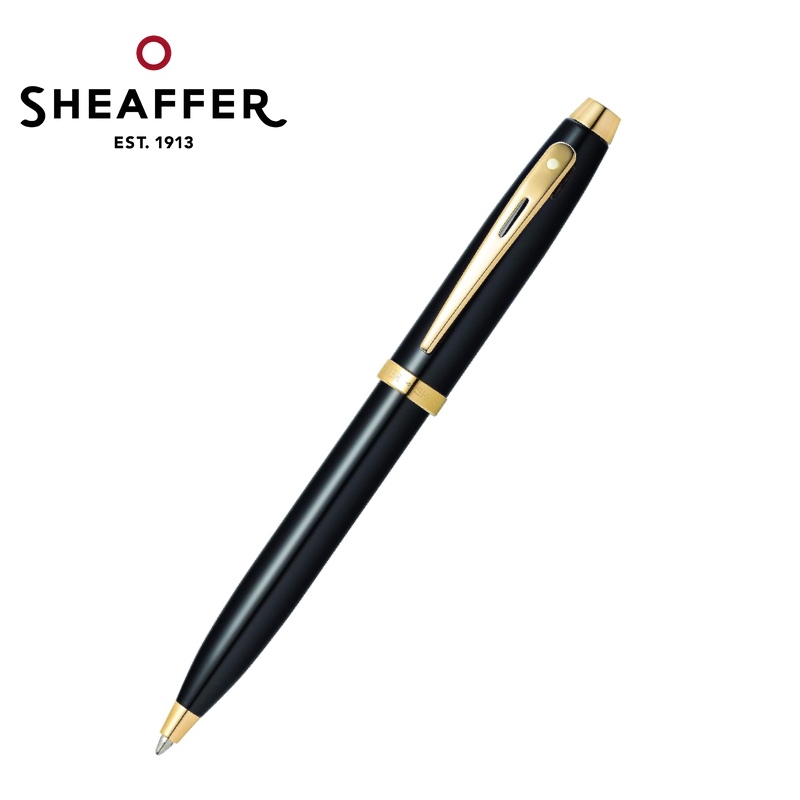 免費客製化刻字【Sheaffer】100亮黑金夾原子筆 SFE2932251✿50B003